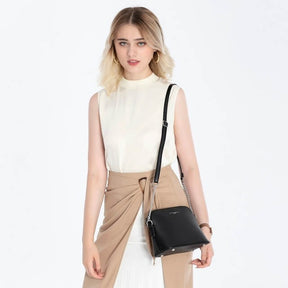 Bolsa Crossbody Couro Base Estruturada David Jones